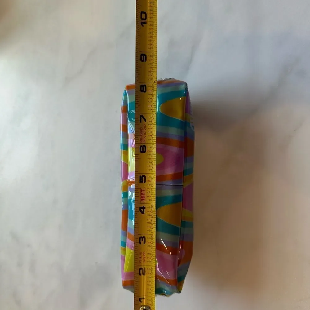 “Smile and Be Kind” Rainbow Pencil Pouch Cosmetic Bag